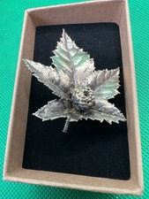 Beautiful Danish Flora Danica 925 Silver Flower Brooch