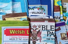 Vintage Cotton or Linen Tea Towel Souvenir Collectable - Many Different Designs