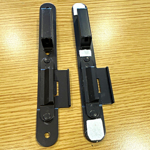 Black metal door slide - door,