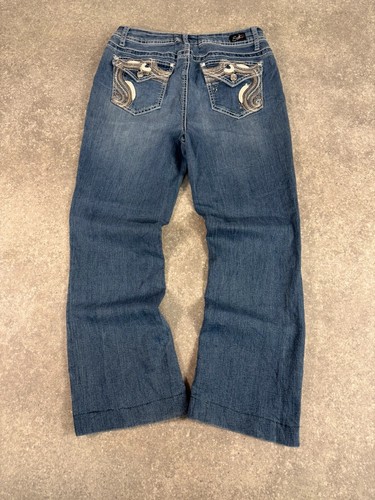Y2k bootcut flare embroidered - y2k,