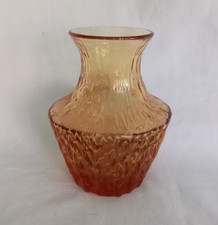 Whitefriars Glass Gold Textured Pot Belly Bellied Vase 5.5" #9832