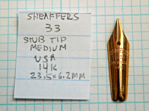 Nib replacement sheaffer 33 - replacement:,