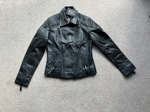 Womens real leather biker - womens,