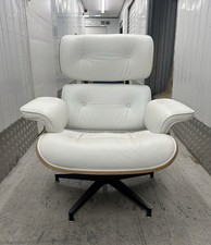 Eames Style White Leather