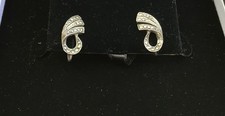 Vintage Screw Back Solid Silver Marcasite Earrings