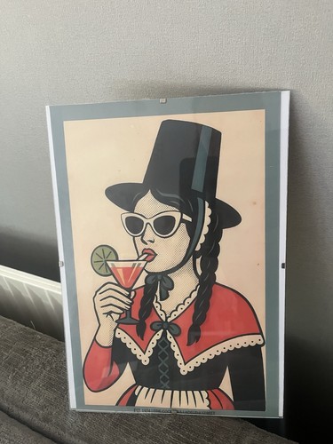 Welsh lady pop art - pop, framed