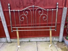 Double-Sized Bed Headboard (Brass) – Excellent Condition