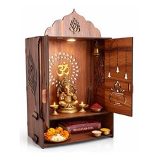 Wooden LED DIY Pooja Mandir