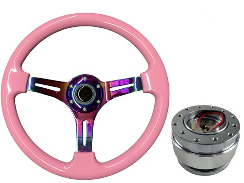 Pink neo chrome steering - pink,