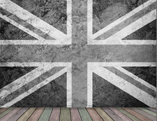 Union Jack Great Britain Flag Brickwork Graffiti Wall Mural Wallpaper Paste Fit*