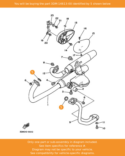 Yamaha gasket exhaust pipe - gasket,,