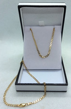 18" 9ct Yellow Gold Square Link Curb Chain 3.8 Grams