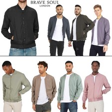 Brave Soul Mens Bomber Jacket