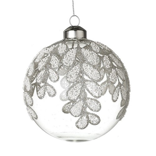 Silver beaded leaf design - leaf,