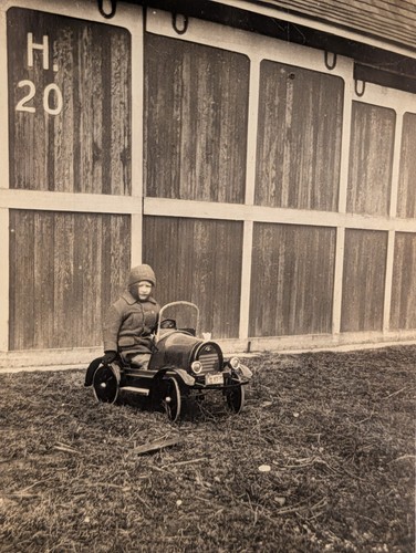 Antique photo boy peddle - boy,