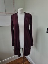 Sandwich Cardigan Size 8 Chocolate Brown Very Soft Very Good Condition