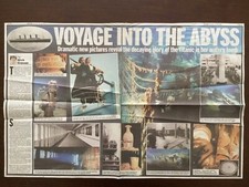 TITANIC DISASTER WREAK PHOTO’S NEWSPAPER DOUBLE PAGE 2003  CAN BE USED TO FRAME 