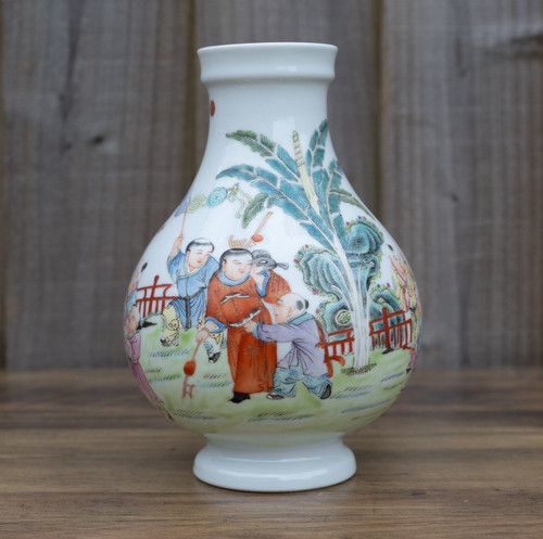 Chinese famille rose bulbous - chinese,