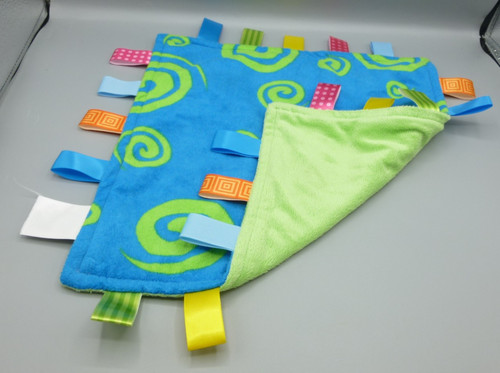 Taggies blue gree swirl - gree, baby