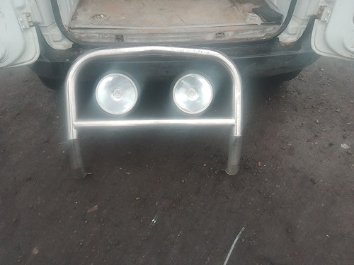 Front chrome bull bar with - bar,