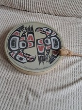 Haida Native Indian Hand Drum Signed by Artist