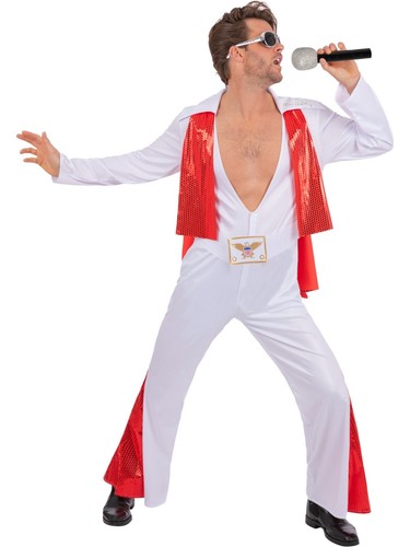 Elvis presley white jumpsuit - white,