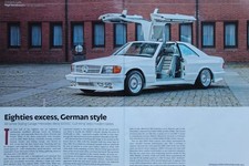 CC 2025 extracted mag article: MERCEDES-BENZ 500 SEC 'GULLWING' Styling Garage