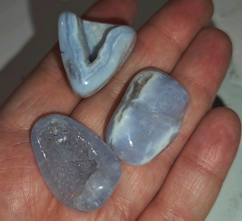 Set blue lace agate - of,