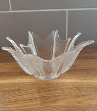 Vintage Dartington small Etoile Star Flower bowl dish. Glass. Crystal.