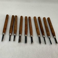 10 Pc Vintage Model Making / Wood Carving Chisel Set