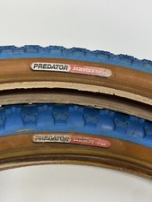 Vintage Schwinn Predator Tires Blue 20” X 1.75 & 2.125 Skinny Fat Old School BMX