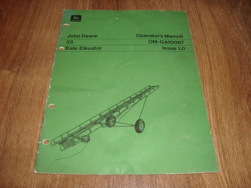 John deere operator manual - deere,