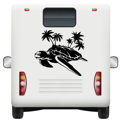 Car stickers turtle and palms - turtle,