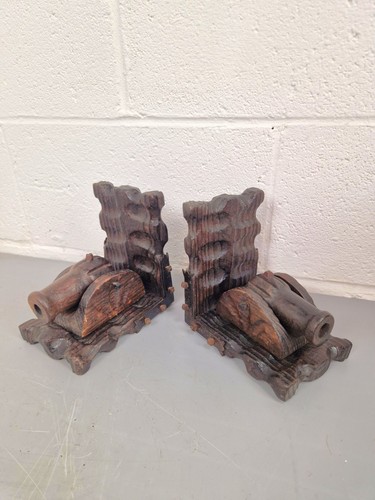 Vintage pair hand carved - hand,
