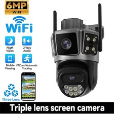 Triple Lens 6MP WiFi IP Camera