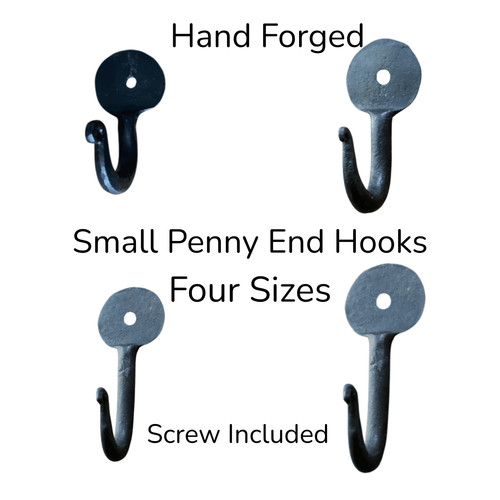 Black cup hooks - penny, +