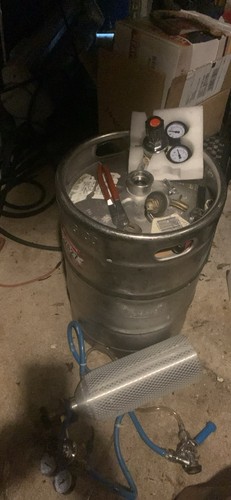 Beer keg with - beer,