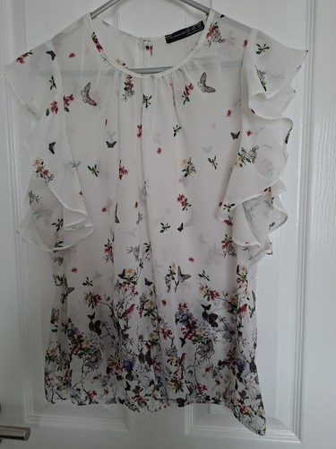 Ladies top floral butterfly - top., floral/butterfly