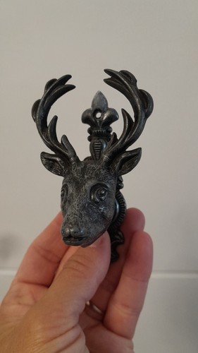 Vintage metal stags head - vintage,