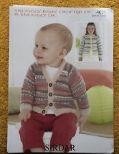 Sirdar Knitting Pattern 4631 Cardigans in Snuggly DK and Snuggly Baby Crofter DK