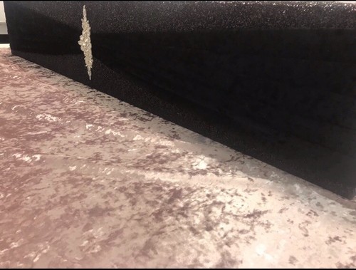 Black glitter padded window - padded,