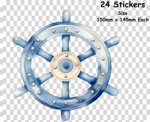 Ship helm vinyl decal - 24,