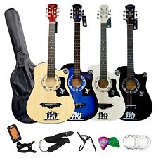 CLASSIC ACOUSTIC GUITAR 6 STRING PACK BOYS GIRLS MUSIC GUITAR 4/4 SIZE 38"