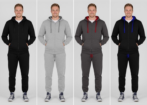 Mens 2pc fleece tracksuit set - mens,