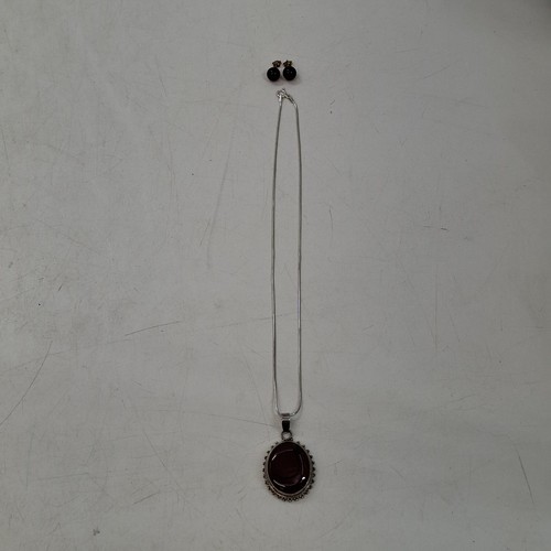 Carnelian red agate - agate, silver