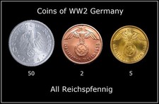 COINS OF WW2 GERMANY - Set of