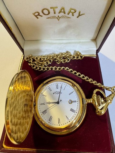 Rotary pocket watch - chain, gold