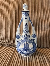 Antique Blue Delft Decanter