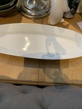 White Porcelain Oval Food Serving Platter Dish Large