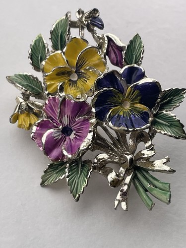 Vintage exquisite brooch - vintage, pansy